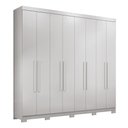 Ver imagem 1 de Guarda Roupa Casal Master New 8.4 8 Portas Branco com Pés - Santos Andirá