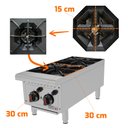 Ver imagem 3 de Fogão de Bancada Profissional para Cozinhas Industriais 2 Bocas a Gás Pro-2000 - Progás P44607