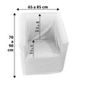 Ver imagem 1 de Capa Poltrona Ferradura Quadrada:branca