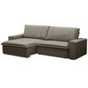 Ver imagem 1 de Sofá Retrátil Reclinável para Sala 3 Lugares 210cm Varsov F04 Veludo Marrom Claro - Lyam Decor