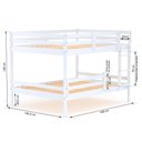 Ver imagem 3 de Beliche Casal Casal Eco com Grade de Proteção Madeira Maciça Branco Mobilistore