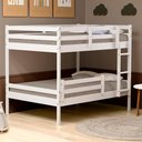 Ver imagem 1 de Beliche Casal Casal Eco com Grade de Proteção Madeira Maciça Branco Mobilistore