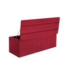 Ver imagem 3 de Calçadeira Baú Recamier Estofada Cama Queen 160cm Argentina Suede Vermelho- Mabe Magazine