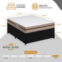 Ver imagem 3 de Cama Box com Baú Casal Bioclassic Molas Ensacadas Tecido Sintético Preto Royal Sleep 138cm
