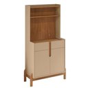 Ver imagem 3 de Aparador Argos Retrô 2 Portas 2 Gavetas 84cm Off White Casa D Móveis
