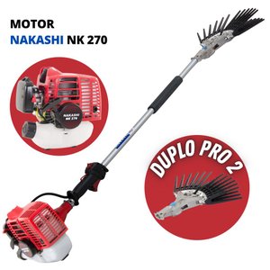Derriçadeira Para Plantações de Café com Motor Nakashi NK 270, Haste 110mm e Mãozinha Dupla