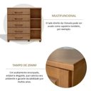 Ver imagem 6 de Conjunto Guarda Roupa 4 Portas + Cômoda 5 Gavetas 100% Madeira Maciça - Linha Ouro Finestra Móveis Marrom/Freijó