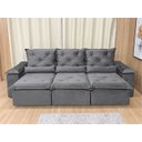 Ver imagem 3 de Sofá Retrátil Reclinável 2,70 M Cinza 202 Athenas