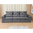 Ver imagem 5 de Sofá Retrátil Reclinável 2,70 M Cinza 202 Athenas