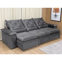 Ver imagem 2 de Sofá Retrátil Reclinável 2,70 M Cinza 202 Athenas