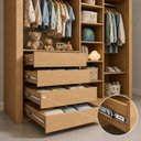 Ver imagem 7 de Guarda Roupa Infanto Juvenil 100% MDF 2 P Correr 4 Gavetas com LED Boston Branco Cinamomo Yescasa