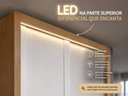 Ver mais imagens de Guarda Roupa Infanto Juvenil 100% MDF 2 P Correr 4 Gavetas com LED Boston Branco Cinamomo Yescasa