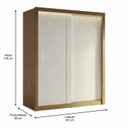 Ver imagem 4 de Guarda Roupa Infanto Juvenil 100% MDF 2 P Correr 4 Gavetas com LED Boston Branco Cinamomo Yescasa