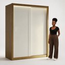 Ver imagem 6 de Guarda Roupa Infanto Juvenil 100% MDF 2 P Correr 4 Gavetas com LED Boston Branco Cinamomo Yescasa