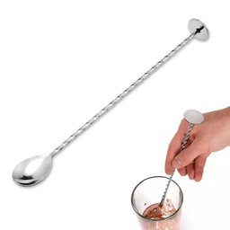Mexedor de Bebidas Aço Inox Bailarina Prata 26cm Lyor - 2