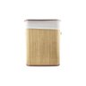 Kit 2 Cesto de Roupas com Tampa e Saco de Pano Removível Lavável de Bambu Claro Ecológico Mimo Style - 4