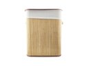 Ver imagem 4 de Kit 2 Cesto de Roupas com Tampa e Saco de Pano Removível Lavável de Bambu Claro Ecológico Mimo Style