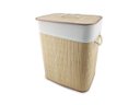 Ver imagem 5 de Kit 2 Cesto de Roupas com Tampa e Saco de Pano Removível Lavável de Bambu Claro Ecológico Mimo Style