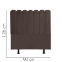 Ver imagem 3 de Cabeceira Estofada Alanis 90CM Solteiro Suede Marrom - D A DECOR