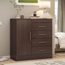 Ver imagem 1 de Cômoda Artemis 4 Gavetas MDP Café Touch Flex 91cm Demóbile