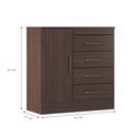 Ver imagem 3 de Cômoda Artemis 4 Gavetas MDP Café Touch Flex 91cm Demóbile