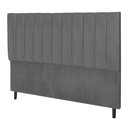 Ver imagem 1 de Cabeceira Leblon Chumbo Estofada para Cama Box Casal Queen Size 164Cm Quarto Luxo JBE Móveis