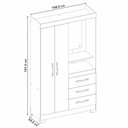 Ver imagem 6 de Guarda Roupa Solteiro 2 Portas 3 Gavetas Nt6020 Branco/rosa Nótável Móveis
