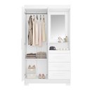 Ver imagem 4 de Guarda Roupa Solteiro 2 Portas 3 Gavetas Nt6020 Branco/rosa Nótável Móveis