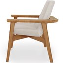 Ver imagem 2 de Kit 02 Poltronas Decorativa para Sala de Estar Living Base Madeira Becker L02 Linho Cru - Lyam Decor