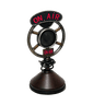 MICROFONE RÁDIO 23,5 CM MINIATURA METAL VINTAGE RETRO DECORATIVA - 1