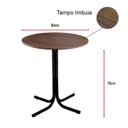 Ver imagem 4 de Mesa de Jantar Redonda 80cm Imbuia com 4 Cadeiras Estofada Preta