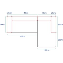 Sofá Modular Celinne Luxuoso Sala de Estar Decoração Luxo 265cm Linho - 4