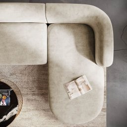 Sofá Modular Celinne Luxuoso Sala de Estar Decoração Luxo 265cm Linho - 7