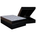 Ver imagem 1 de Cama Box Baú Queen: Colchão Ortopédico Ortobom D33 / EP ISO 100 Ultra Firme + Base CRC Suede