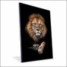 Quadro Leão Soberano Canvas com Vidro - 1