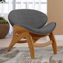 Ver imagem 7 de Poltrona Decorativa Orgânica Sala Living Kadosh L02 Linho Cinza Escuro