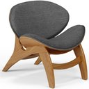 Ver imagem 1 de Poltrona Decorativa Orgânica Sala Living Kadosh L02 Linho Cinza Escuro