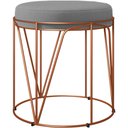 Ver imagem 3 de Kit 03 Puffs Decorativo Aramado Bronze Zaya L02 Corano Cinza - Lyam Decor