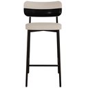 Ver imagem 7 de Kit 04 Banquetas Alta Bar Cozinha Sala de Jantar Aço Preto Kaira C01 Linho Areia Courino Preto - Lya