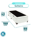 Ver imagem 4 de Cama Box Baú Solteiro Branco Nature 88x188