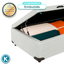 Ver imagem 3 de Cama Box Baú Solteiro Branco Nature 88x188