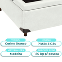 Ver imagem 2 de Cama Box Baú Solteiro Branco Nature 88x188
