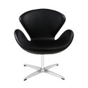 Ver imagem 2 de Poltrona Swan Office Giratória Couro Sintético Preto