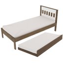 Ver imagem 1 de Cama Solteiro com Auxiliarcm8006cm8008 Qt8 Nogal Branco Tecno Mobili