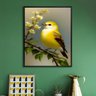 Quadro Decorativo Canarinho Amarelo 33x24cm:madeira Preta - 2