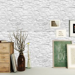 Papel de Parede Pedra Canjiquinha Branca Lavável - 2