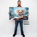 Ver imagem 2 de Quadro Decorativo Baby Coala em Moldura Caixa Tacolado Moldura Caixa Alta 4,5cm Madeira com Vidro 60