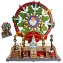 Ver imagem 1 de Enfeite Roda Gigante Natal Natalino Papai Noel LED Movimento Cenario Musical Parque de Diversao Casa