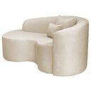 Ver imagem 5 de Recamier Curvo Orgânico 150cm 2 Lugares Lado Esquerdo para Sala de Estar Bouclé Londres