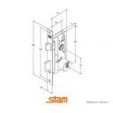 Ver imagem 4 de Fechadura Espelhada Escovada Antique - Stam Tetra 1800/21